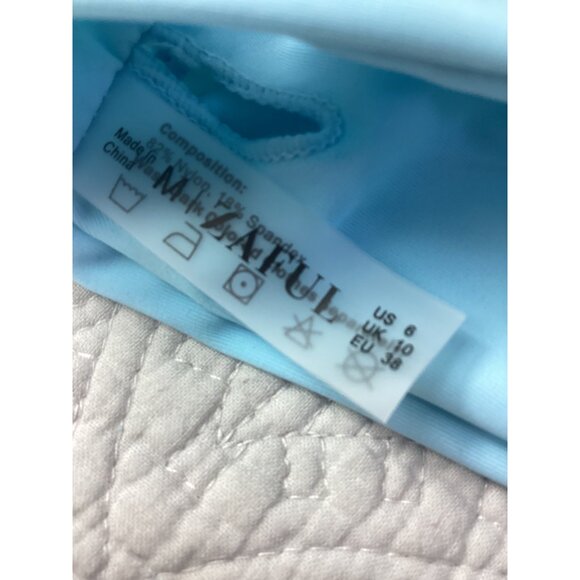 Zaful 2 Piece Sexy Blue Bikini Swimsuit* Cheeky * Medium * Sissy * NWOT - Picture 4 of 5